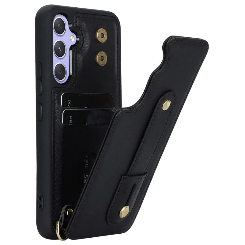 Hoesje Samsung Galaxy S25 Plus 5g Kaarthouder En Riem Bescherming Hoesje