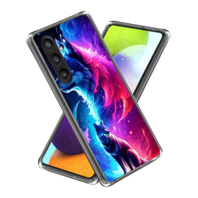 Hoesje Samsung Galaxy S25 Plus 5g Kleurrijke Wolf Bescherming Hoesje