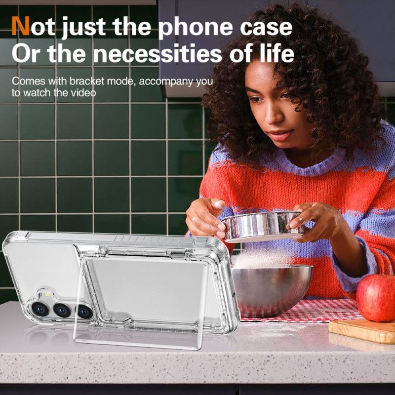 Hoesje Samsung Galaxy S25 Plus 5g Transparante Kaarthouder