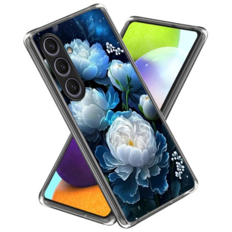 Hoesje Samsung Galaxy S25 Plus 5g Witte Pioenroos Bescherming Hoesje