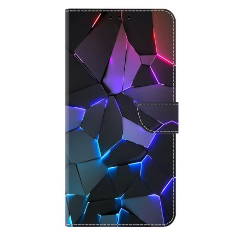 Leren Hoesje Samsung Galaxy S25 Plus 5g Blauwe Scheuren Bescherming Hoesje