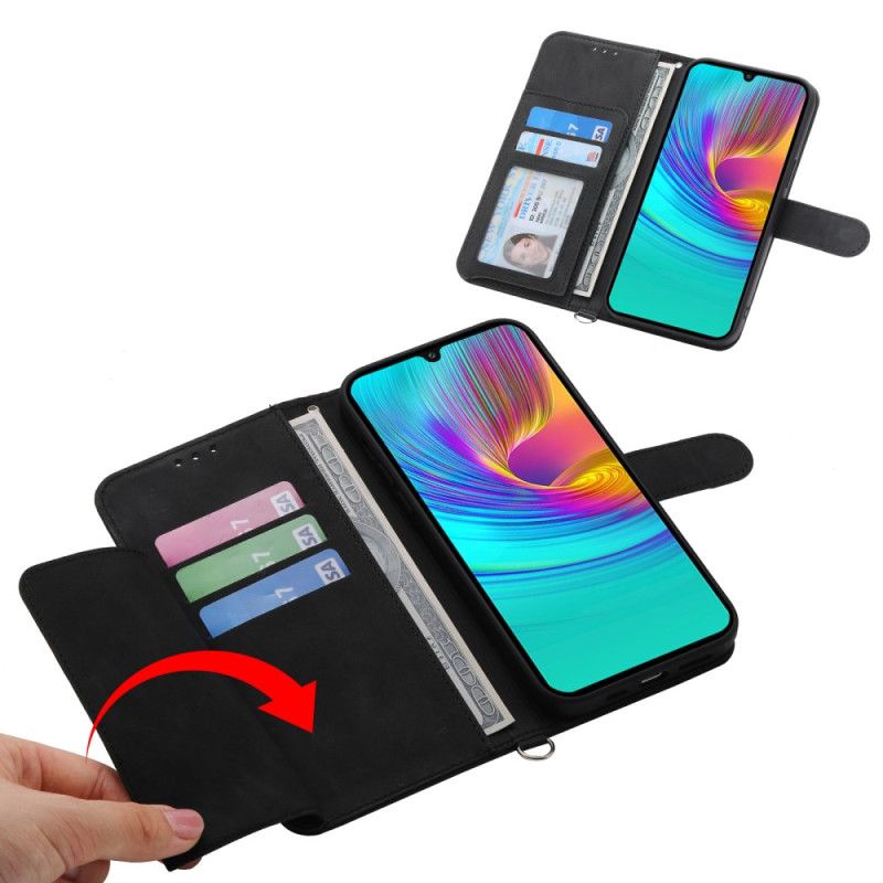 Leren Hoesje Samsung Galaxy S25 Plus 5g Bloemenpatroon En Bandjes Bescherming Hoesje