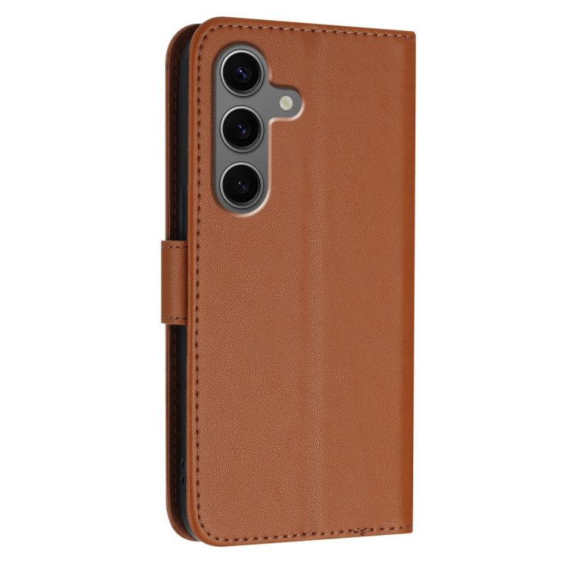 Leren Hoesje Samsung Galaxy S25 Plus 5g Driehoekig Patroon