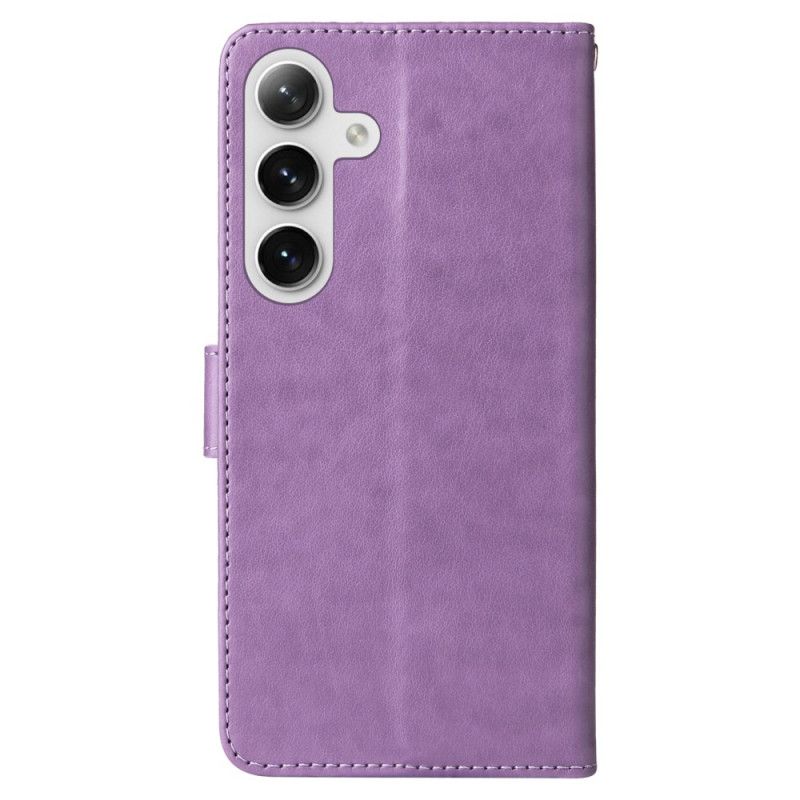 Leren Hoesje Samsung Galaxy S25 Plus 5g Kleine Bloemen Bescherming Hoesje