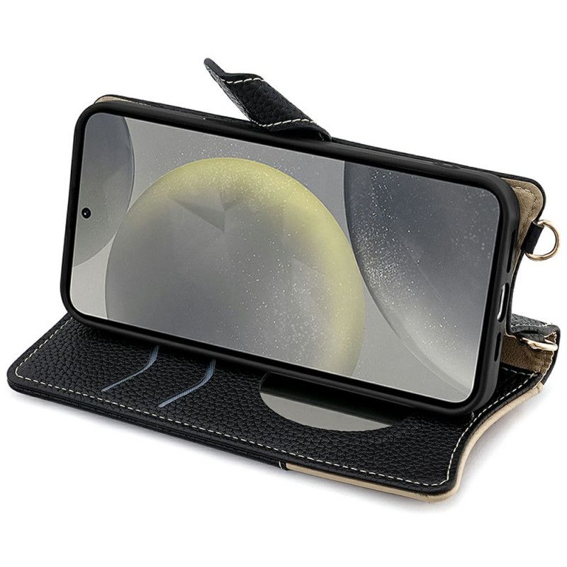 Leren Hoesje Samsung Galaxy S25 Plus 5g Portemonnee Met Ketting