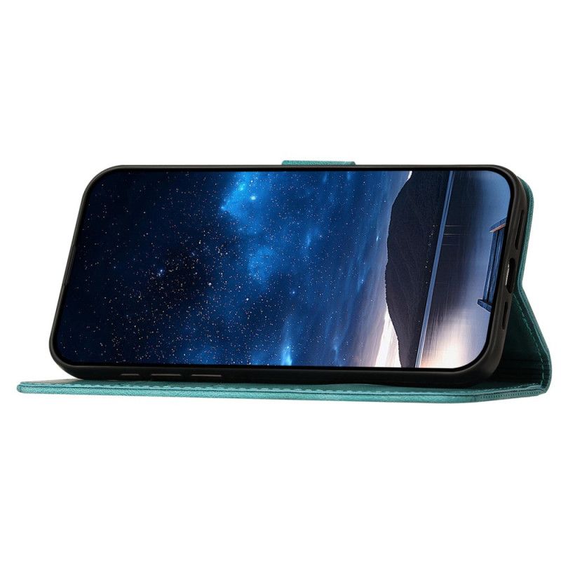 Leren Hoesje Voor Samsung Galaxy S25 Plus 5g Geometrisch Bandje