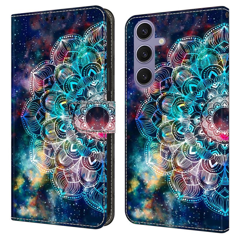 Leren Hoesje Voor Samsung Galaxy S25 Plus 5g Gyroscopisch Patroon