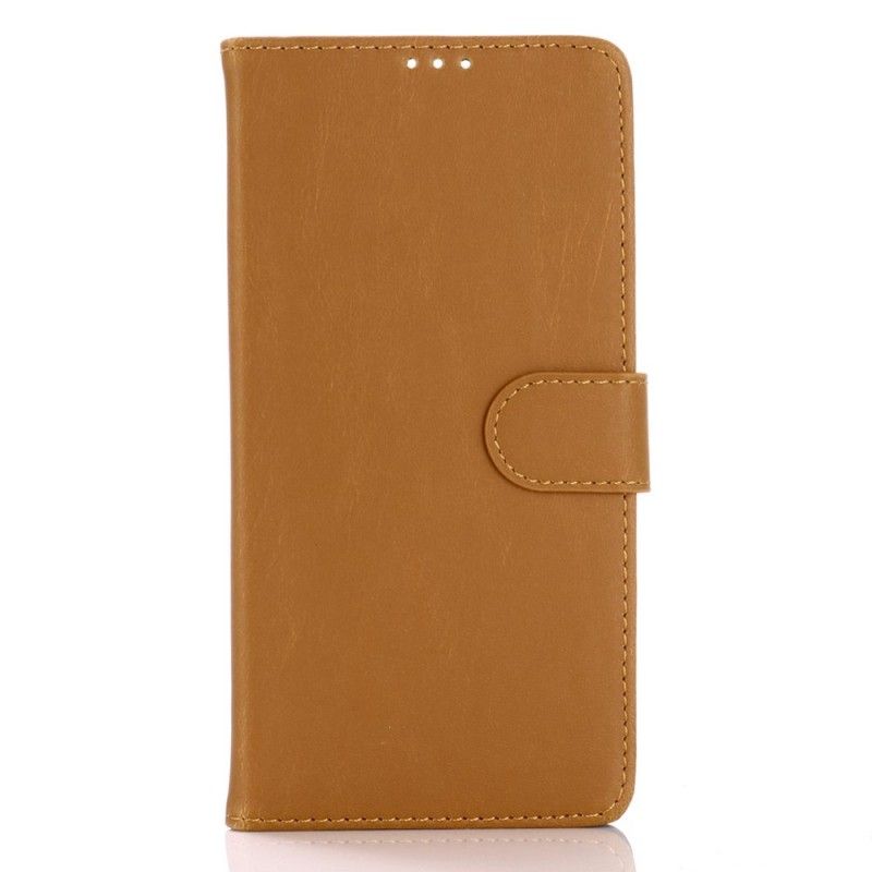 Bescherming Hoesje Samsung Galaxy A80 / A90 Bruin Subtiel Leer