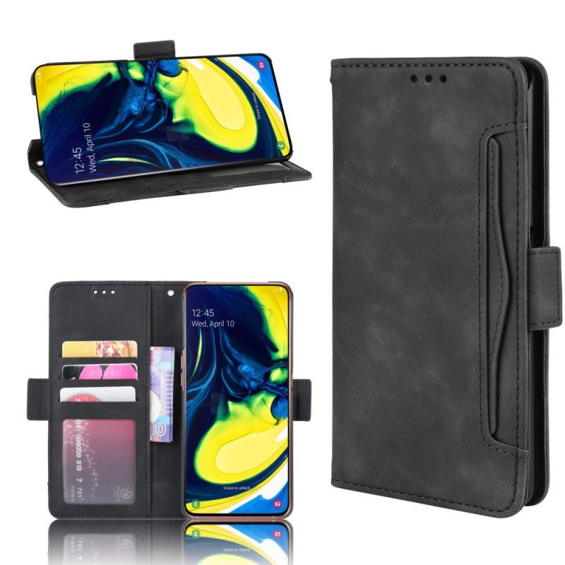 Flip Case Leren Samsung Galaxy A80 / A90 Rood Zwart Eersteklas Multikaart