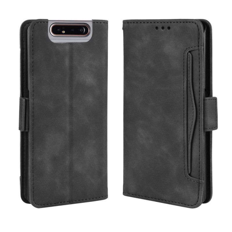 Flip Case Leren Samsung Galaxy A80 / A90 Rood Zwart Eersteklas Multikaart