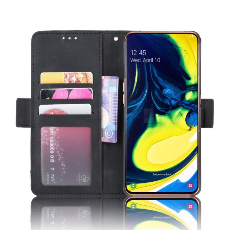 Flip Case Leren Samsung Galaxy A80 / A90 Rood Zwart Eersteklas Multikaart