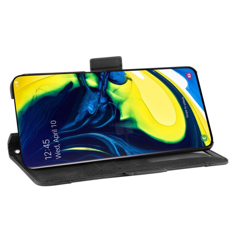 Flip Case Leren Samsung Galaxy A80 / A90 Rood Zwart Eersteklas Multikaart