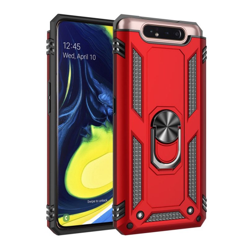 Hoesje Samsung Galaxy A80 / A90 Rood Zwart Premium Ring