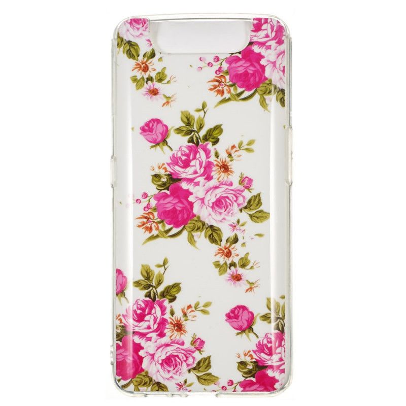 Hoesje voor Samsung Galaxy A80 / A90 Fluorescerende Vrijheidsbloemen