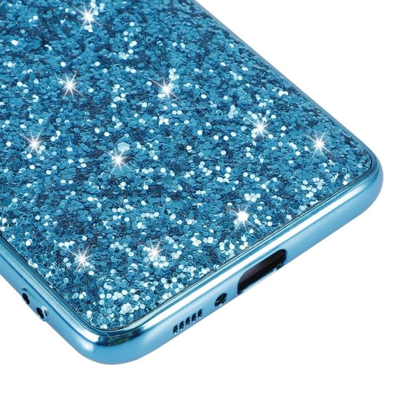 Hoesje voor Samsung Galaxy A80 / A90 Rood Zwart Premium Glitter
