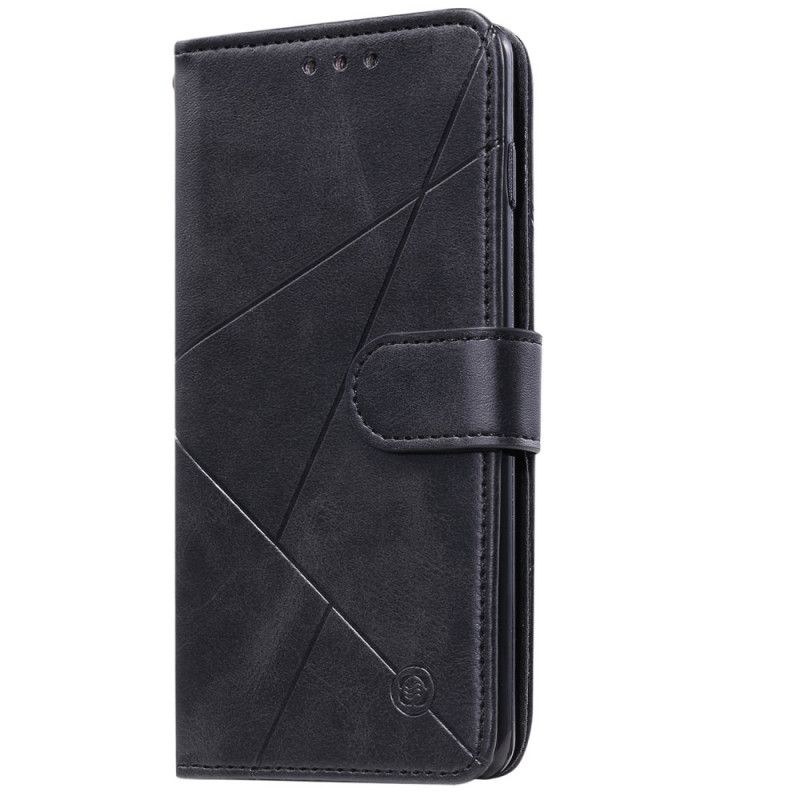 Leren Hoesje Samsung Galaxy A80 / A90 Zwart Telefoonhoesje Diamant Imitatieleer