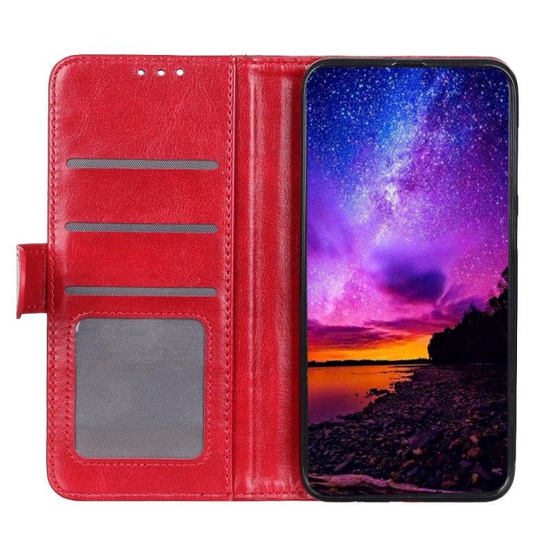 Leren Hoesje voor Samsung Galaxy A80 / A90 Rood Zwart Equivalent Leer