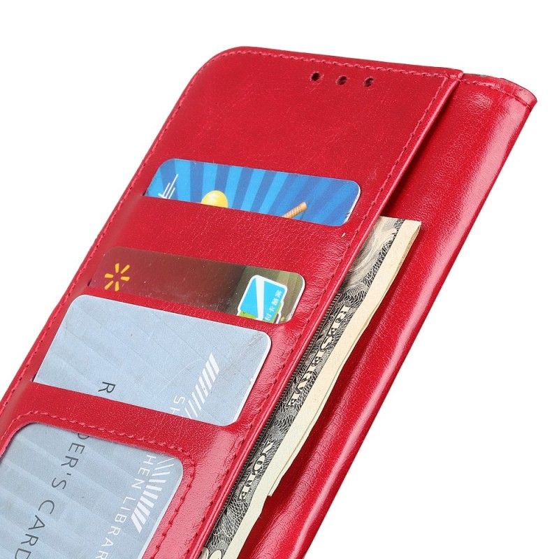 Leren Hoesje voor Samsung Galaxy A80 / A90 Rood Zwart Equivalent Leer