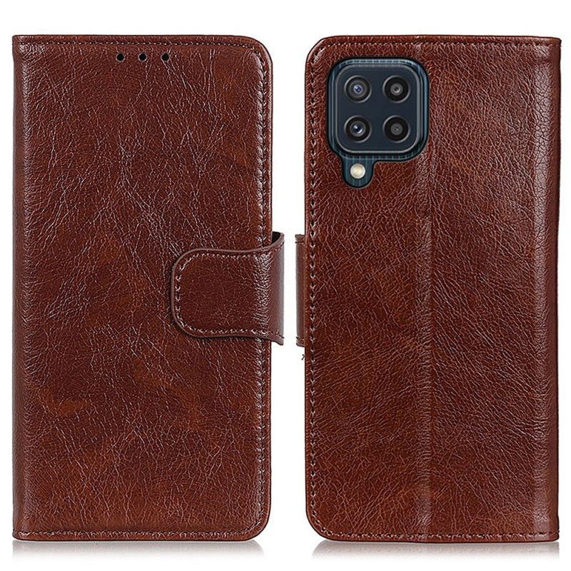 Flip Case Leren Samsung Galaxy M32 Split Nappaleder