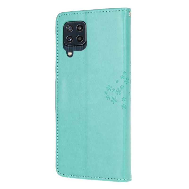 Folio-hoesje Samsung Galaxy M32 Telefoonhoesje Boom En Strappy Uilen