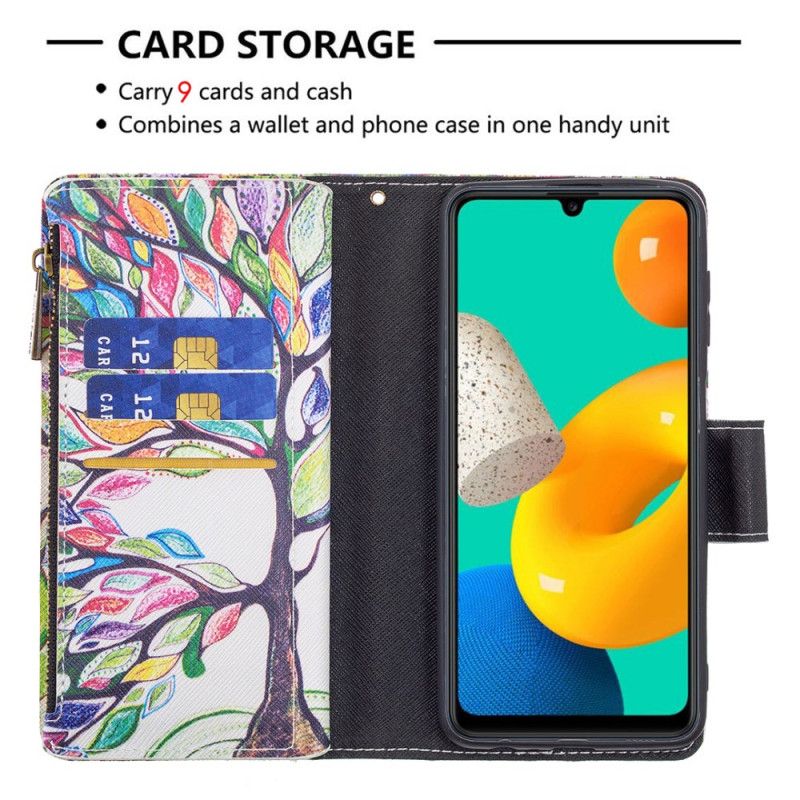 Folio-hoesje Samsung Galaxy M32 Telefoonhoesje Boomzak Met Rits