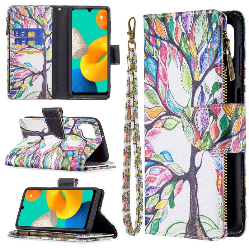 Folio-hoesje Samsung Galaxy M32 Telefoonhoesje Boomzak Met Rits