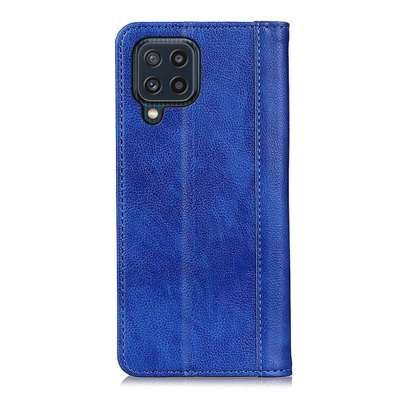 Folio-hoesje Samsung Galaxy M32 Telefoonhoesje Elegantie Split Litchi Leer