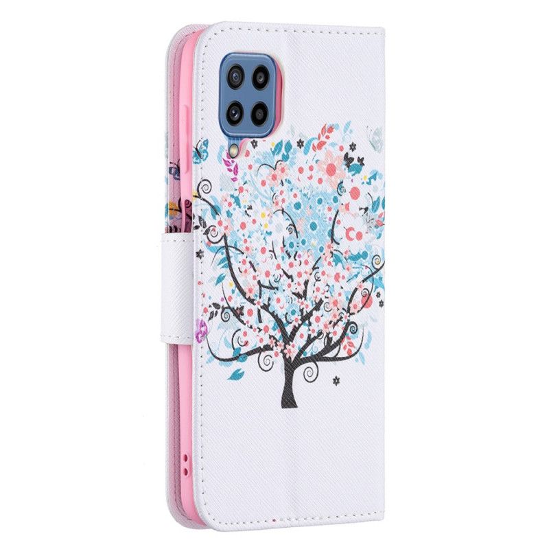 Folio-hoesje Samsung Galaxy M32 Telefoonhoesje Gebloemde Boom