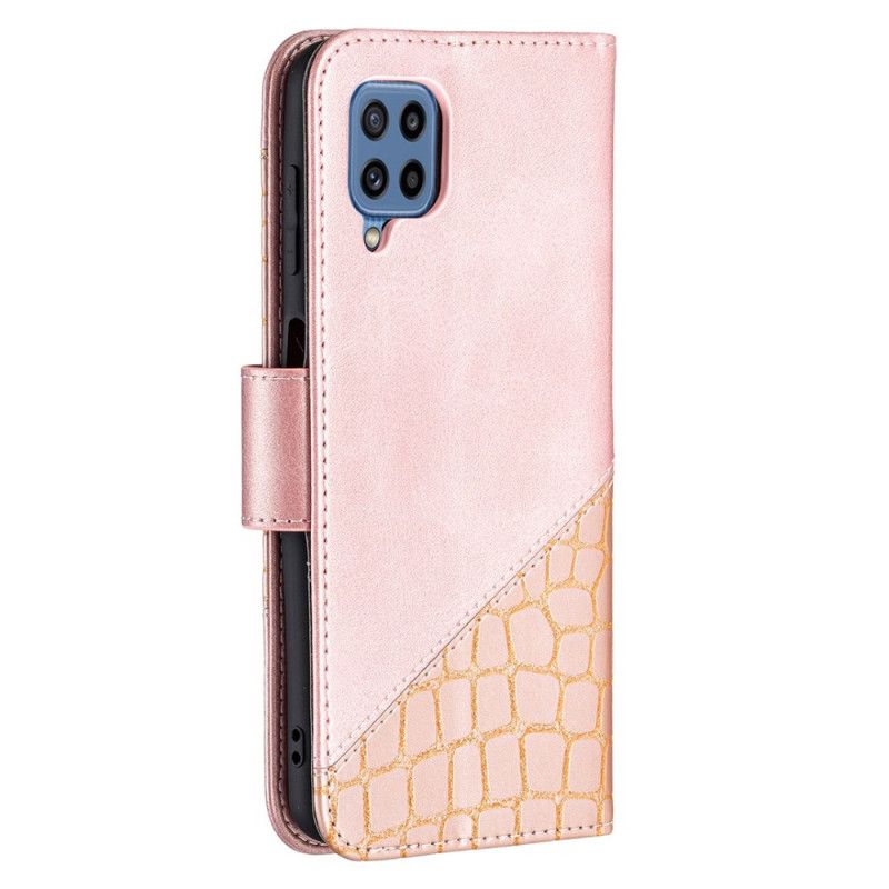 Folio-hoesje Samsung Galaxy M32 Telefoonhoesje Klassiek Krokodillenleereffect