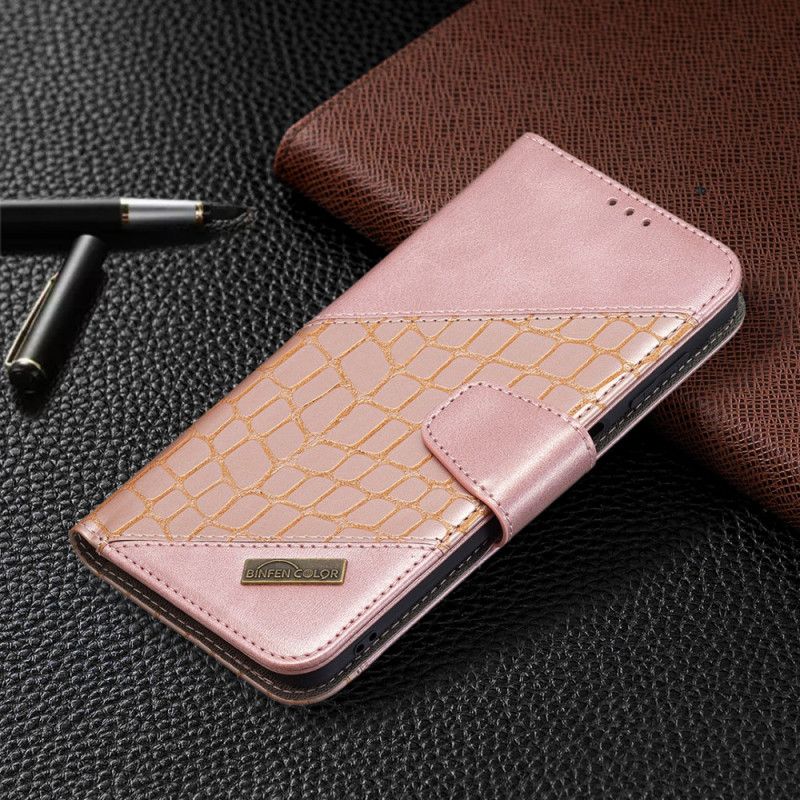 Folio-hoesje Samsung Galaxy M32 Telefoonhoesje Klassiek Krokodillenleereffect