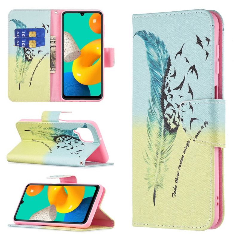Folio-hoesje Samsung Galaxy M32 Telefoonhoesje Leer Vliegen