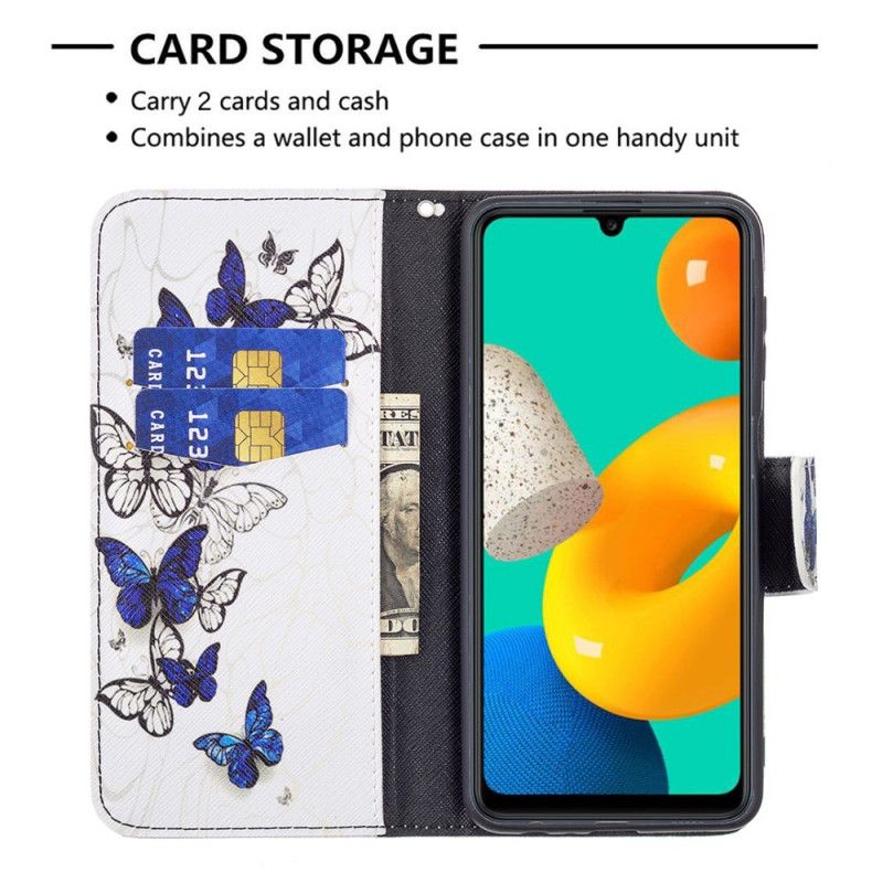 Folio-hoesje Samsung Galaxy M32 Vlinders Koningen