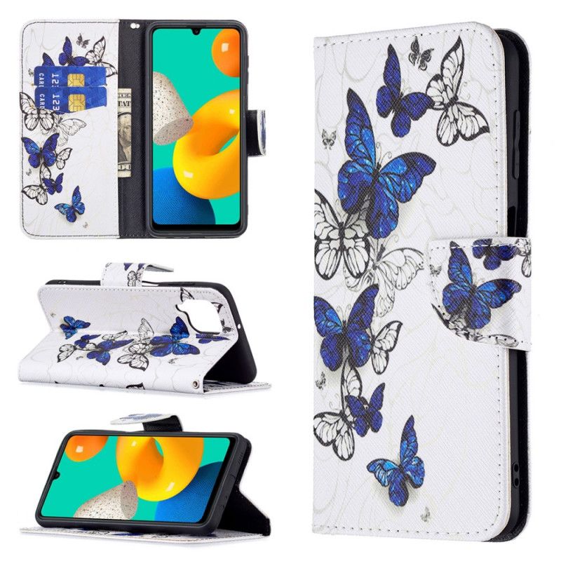 Folio-hoesje Samsung Galaxy M32 Vlinders Koningen