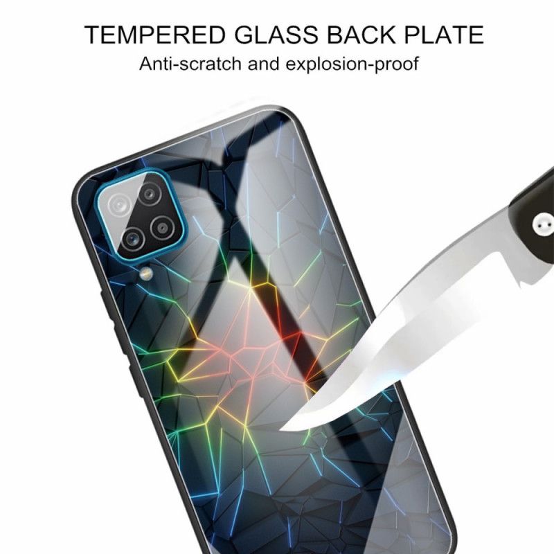 Hoesje Samsung Galaxy M32 Geometrie Van Gehard Glas Bescherming Hoesje