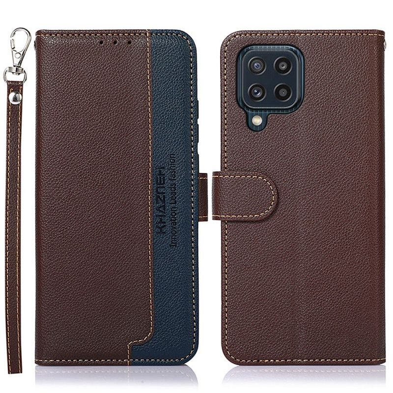 Leren Hoesje Samsung Galaxy M32 Litchi-stijl Rfid Khazneh Bescherming Hoesje