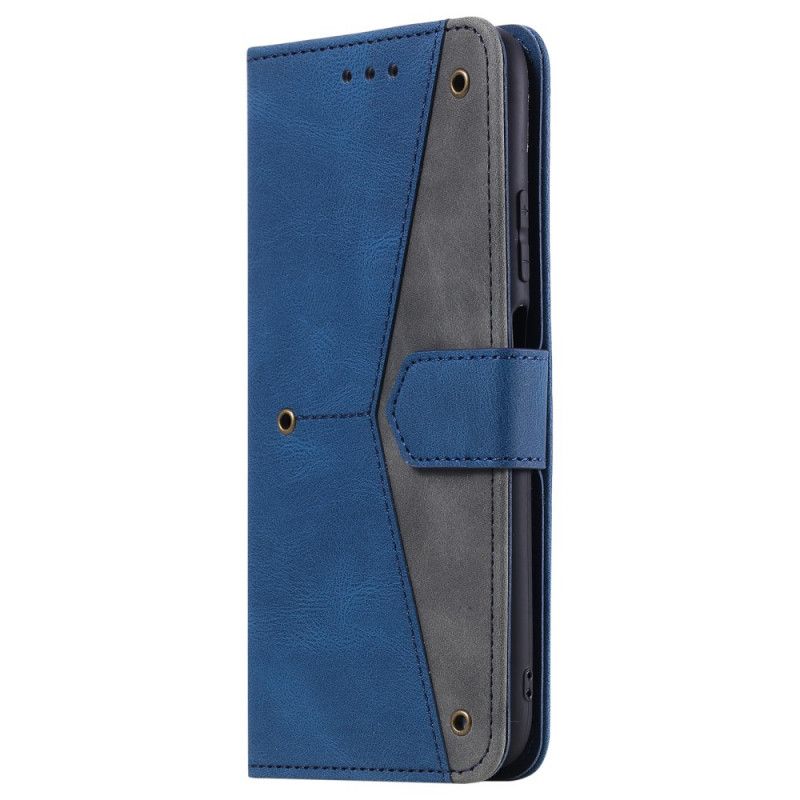 Leren Hoesje Samsung Galaxy M32 Skin-touch Naden Bescherming Hoesje
