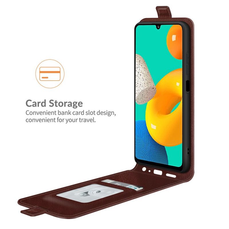 Leren Hoesje Samsung Galaxy M32 Verticale Lederen Effectklep