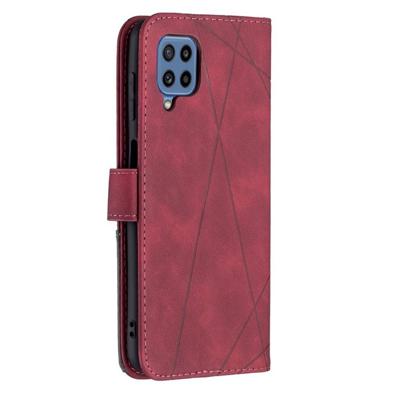 Leren Hoesje Voor Samsung Galaxy M32 Binfen Kleurendriehoeken