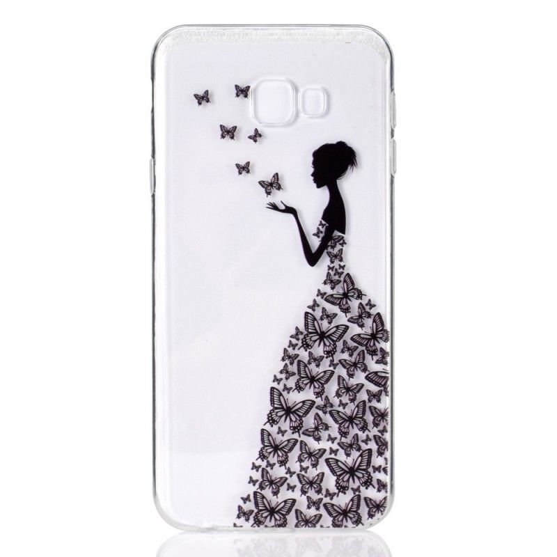 Case Hoesje Samsung Galaxy J4 Plus Telefoonhoesje Transparante Jurk Met Vlinders