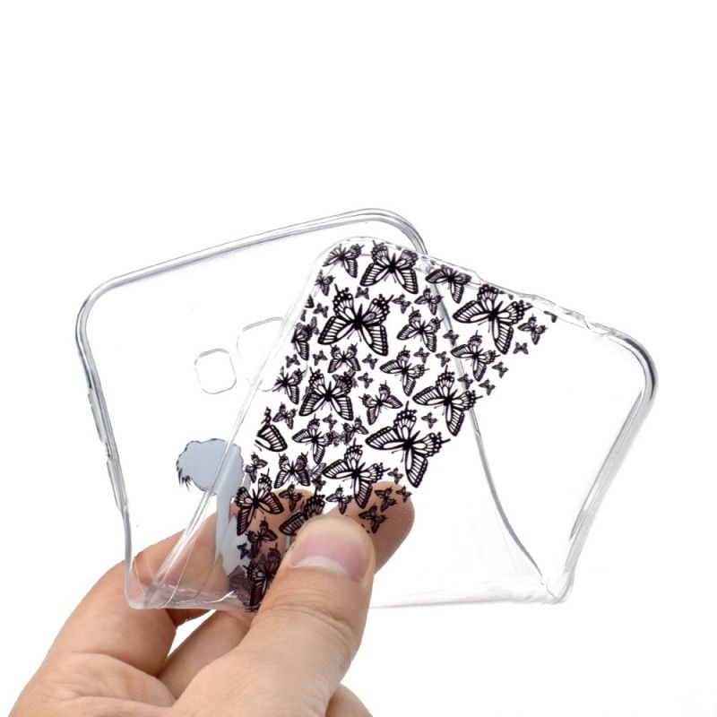 Case Hoesje Samsung Galaxy J4 Plus Telefoonhoesje Transparante Jurk Met Vlinders