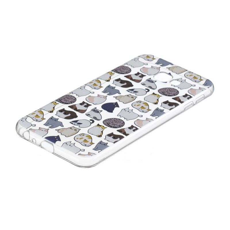 Case Hoesje Samsung Galaxy J4 Plus Telefoonhoesje Transparante Meerdere Katten
