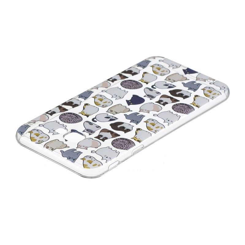 Case Hoesje Samsung Galaxy J4 Plus Telefoonhoesje Transparante Meerdere Katten
