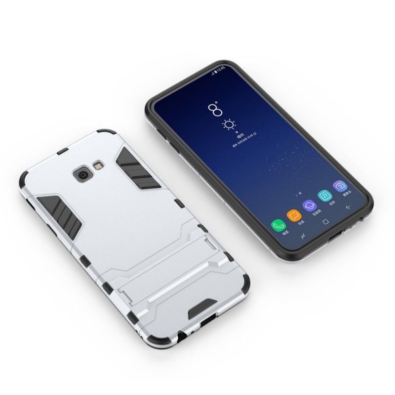 Cover Hoesje Samsung Galaxy J4 Plus Rood Zwart Telefoonhoesje Ultrabestendig