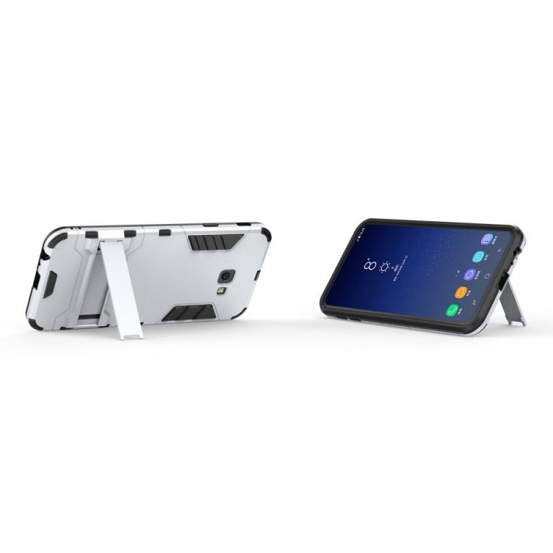 Cover Hoesje Samsung Galaxy J4 Plus Rood Zwart Telefoonhoesje Ultrabestendig