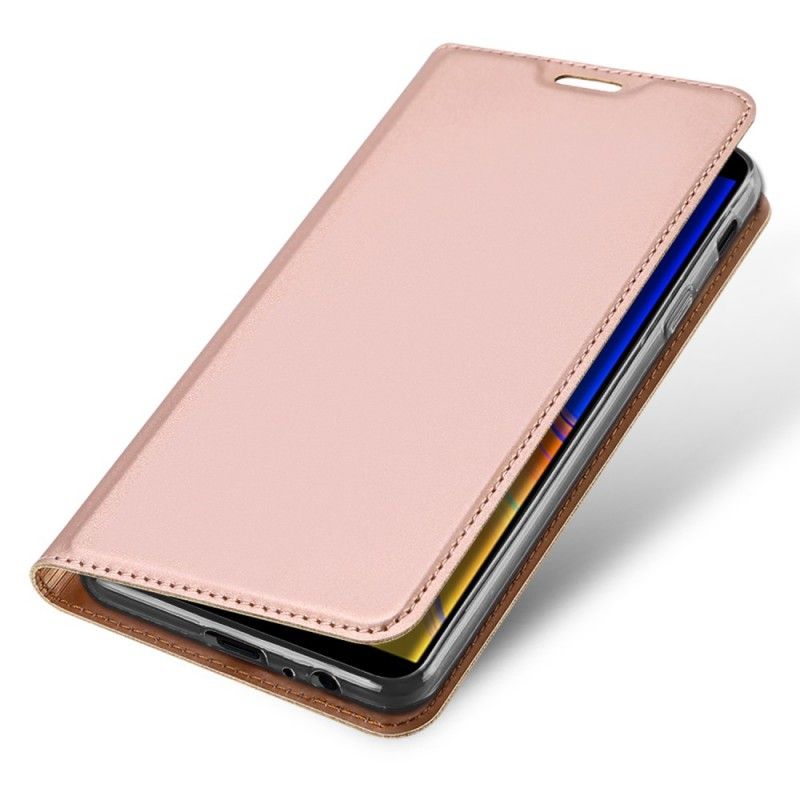 Folio-hoesje Samsung Galaxy J4 Plus Goud Telefoonhoesje Eerste Klas Serie