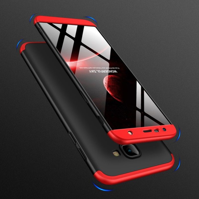 Hoesje Samsung Galaxy J4 Plus Rood Zwart Afneembare Gkk