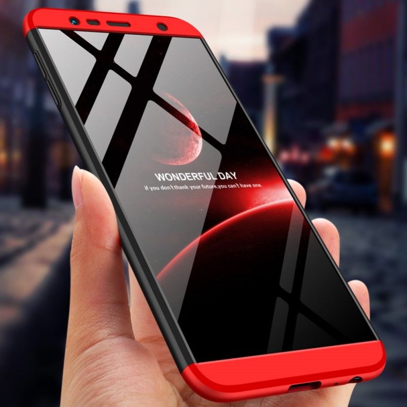 Hoesje Samsung Galaxy J4 Plus Rood Zwart Afneembare Gkk