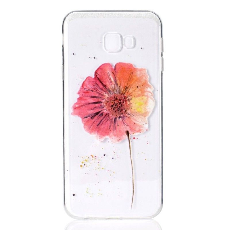 Hoesje Samsung Galaxy J4 Plus Transparante Aquarel Klaproos