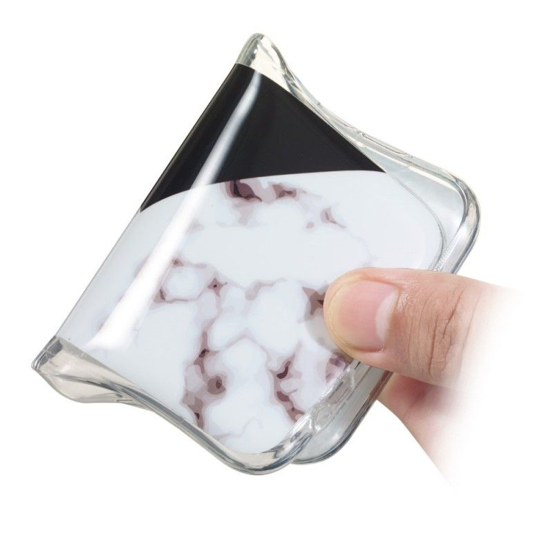 Hoesje voor Samsung Galaxy J4 Plus Paars Geometrie Marmereffect