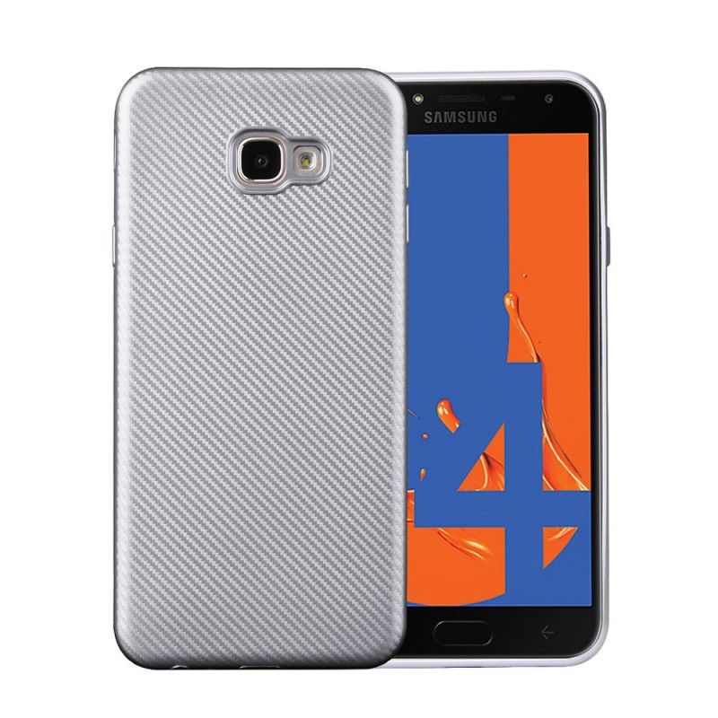 Hoesje voor Samsung Galaxy J4 Plus Zwart Antislip Geweven